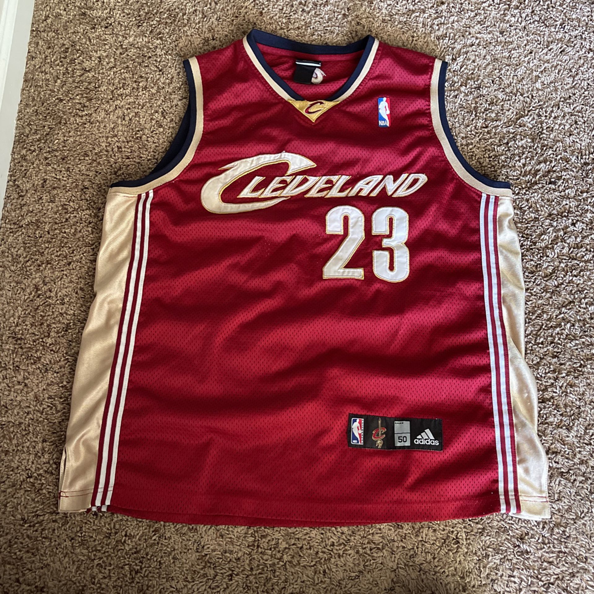 Vintage LeBron James Adidas Cleveland Cavaliers jersey Size 50 