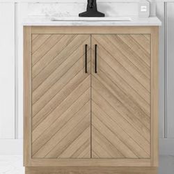 Huckleberry 30 in. Single Sink Weathered Tan Bath Vanity