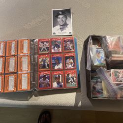 Baseball Card Collection And Signed Photo 