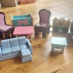 Wood Doll House Furniture 