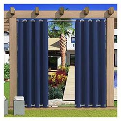 VXHCS Outdoor Tarpaulin Curtain Waterproof Polyester Fabric, Blackout Curtains Grommets On Top and Bottom, Soft and Durable Anti-UV, Privacy Curtains 