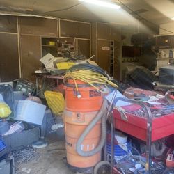 Hepa Filter Jobsite vacuum On Dolly With Heavy Duty Cord