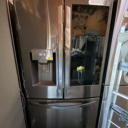 LG REFRIGERATOR FRENCH DOOR PLUS INSTAVIEW DOOR DARK GLASS ✅$699✅ FREE DELIVERY AND INSTALLATION
