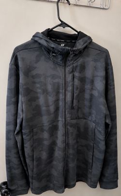 H&M Sport Camo Full Zip Hoodie Jacket Large Excellent Condition