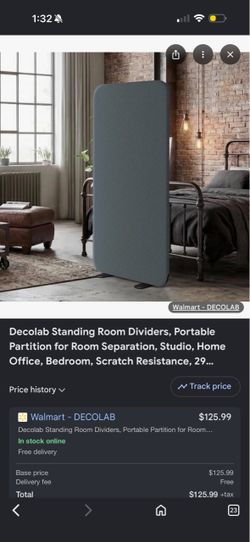2 new Grey DECOLAB Standing Room Divider Partition Wall