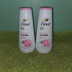 2 Dove Renewing Peony & Rose Oil 20oz