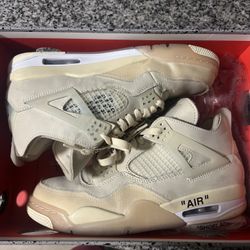 Off-White Sail Jordan 4 Retro Size 8M