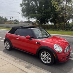 2011 RED MINI COOPER CONVERTIBLE 