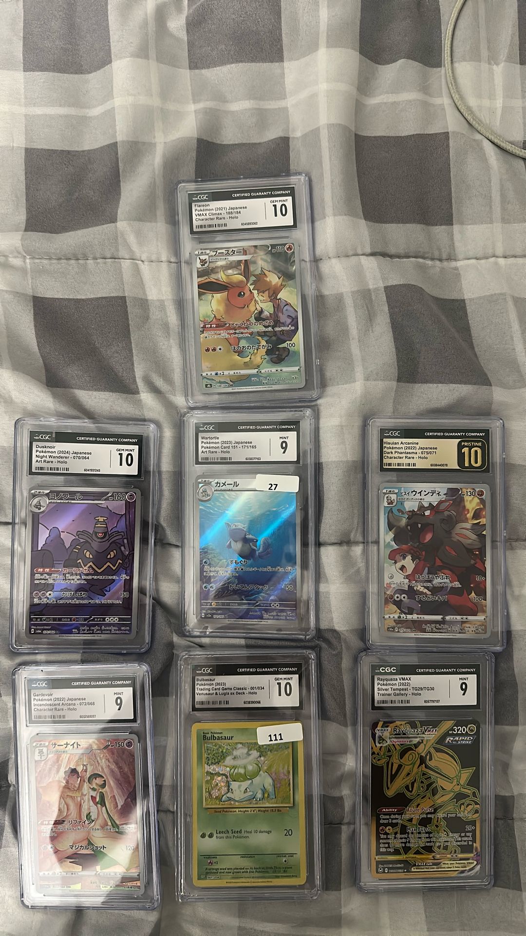 Collection Of 7 CGC Pokemon Slabs (Mint 9’s, 10’s,Pristine 10)