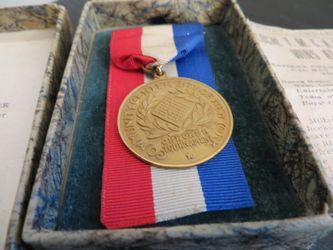 Antique Checker Tournament Medal Gold Filled 1922 New York City
