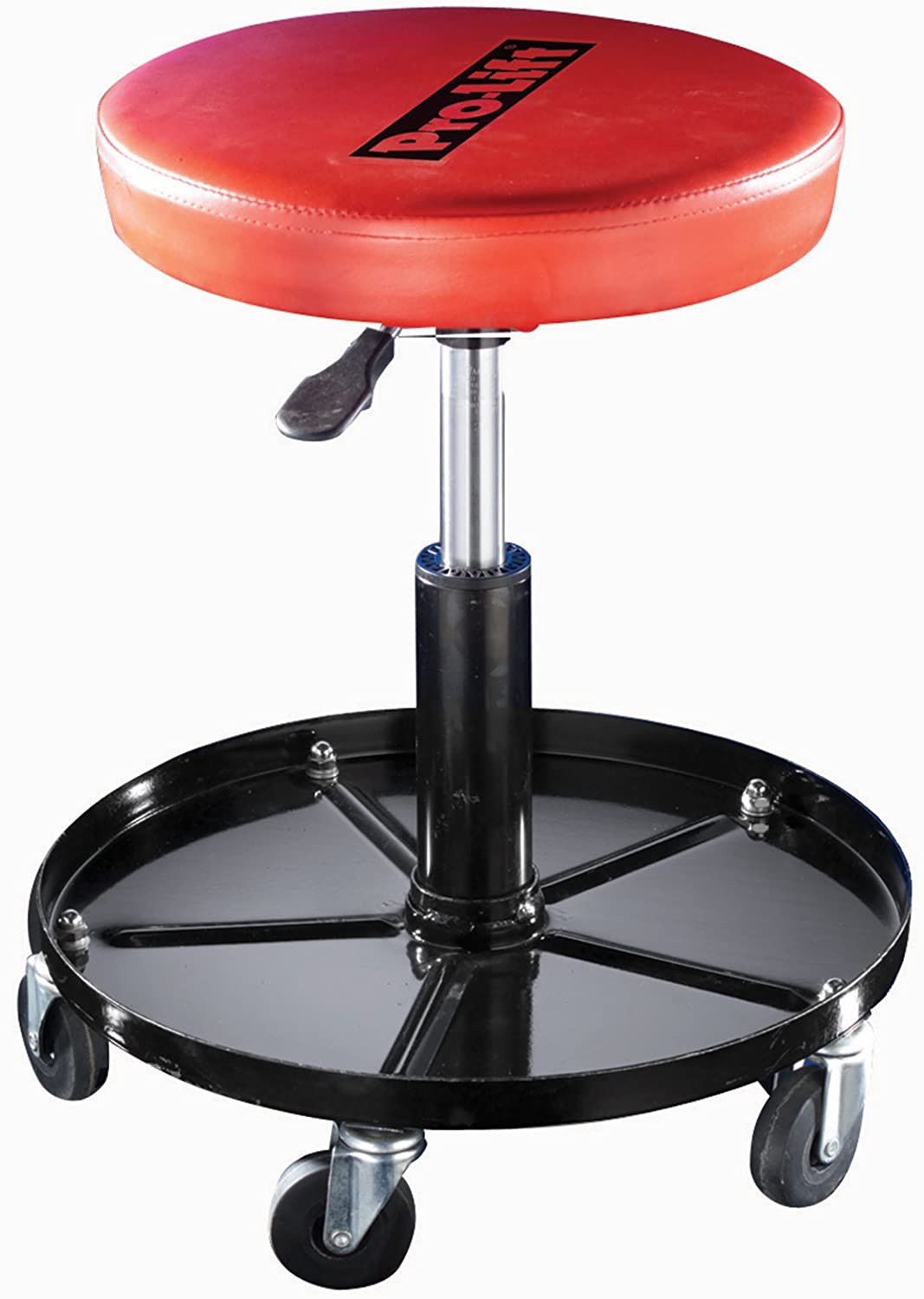 PRO-LIFT PNEUMATIC STOOL w/ 300 LBS CAPACITY 15-20” ADJUSTABLE HEIGHT CREEPER SEAT W/ GARAGE TOOL CADDY