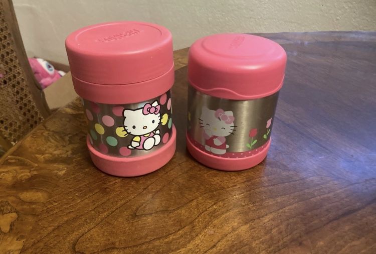 Hello Kitty Thermos Multi Set Of 2 READ!