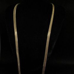 VTG Sterling Silver 925 (Gold Wash) — Double Curb Link Chain