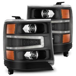 (contact info removed)7 2018 Chevrolet Silverado 1500 LUXX-Series LED Projector Headlights Black