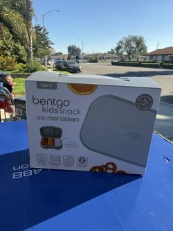 Bentgo Kids Snack 2 Compartment Bento Box Container, Gray