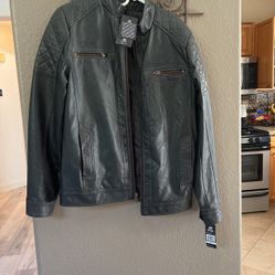 Mens Faux Leather Jacket Small 