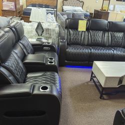PWR RECLINING SOFA AND LOVESEAT SET 
