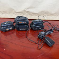 WORX -20V Max Power Share 2.0Ah Lithium Ion Battery And Charger Mint Condition