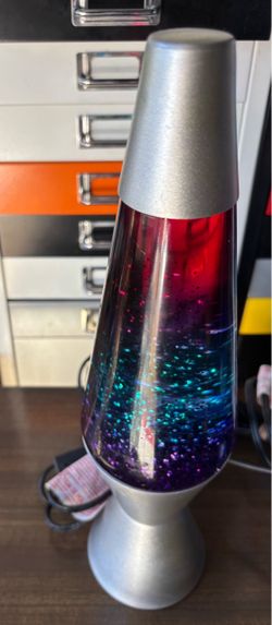 Glitter Lava Lamp Silver Base