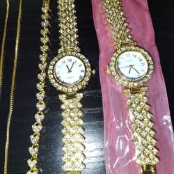 Women's Luxury Watch And Jewelry Set 5pcs