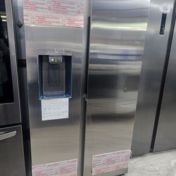 Brand New Samsung Side by Side Stainless Steel Handleless Refrigerator Fridge With Warranty 