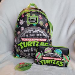 Loungefly TMNT backpack and wallet