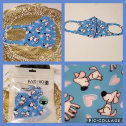 Cute baby Blue Face Mask with Dog print