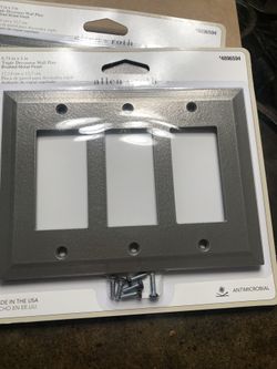 Wall Plates:  Allen + Roth Decorator Wall Plates. New! Brushed Nickel. $5 Each Or All 3 For  $10