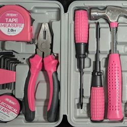 Tool Kit Includes Tape Measure, Hammer, Screwdriver's And More In A Handy Carry Case