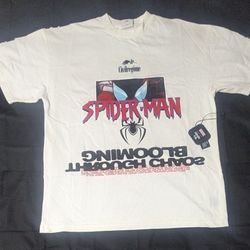 Civil Regime X Marvel Spiderman Men's T-Shirt Swinging Through Chaos White NWT