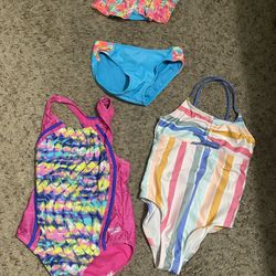 Girls bathing suits swimwear bikini. Justice speedo size 7/8 