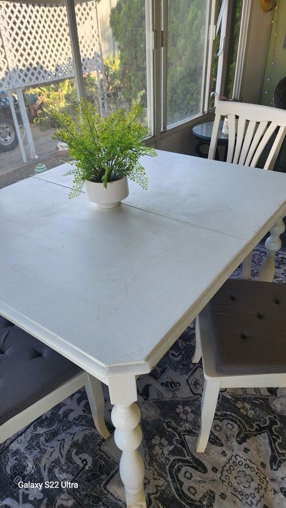 Table With New Chairs and Cushion 
