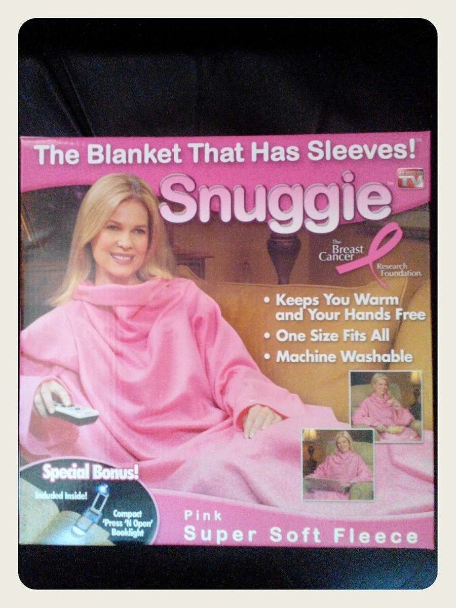 SNUGGIE Ladies Pink Wearable Blanket With Sleeves- NEW with Box