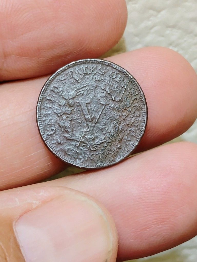 Rare Error Liberty Nickel All Copper 1800s