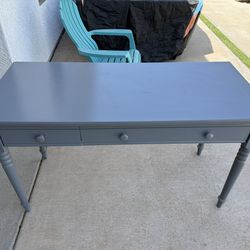 Grey Blue Desk / TV Stand