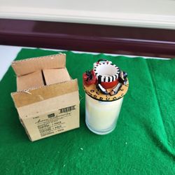 NEW VINTAGE Home Interiors Hat Society Small Jar Candle Topper 1.5" Tall