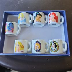 Miniature disney figure mugs
