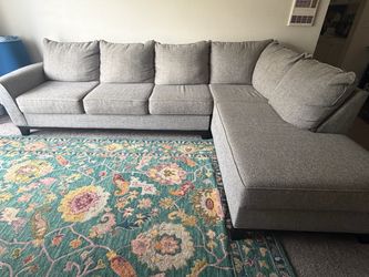 Gray Fabric Sectional Sofa with Chaise