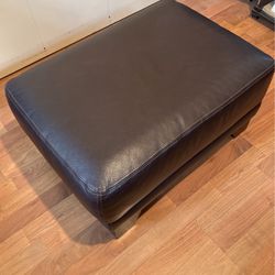 Real Leather Ottoman