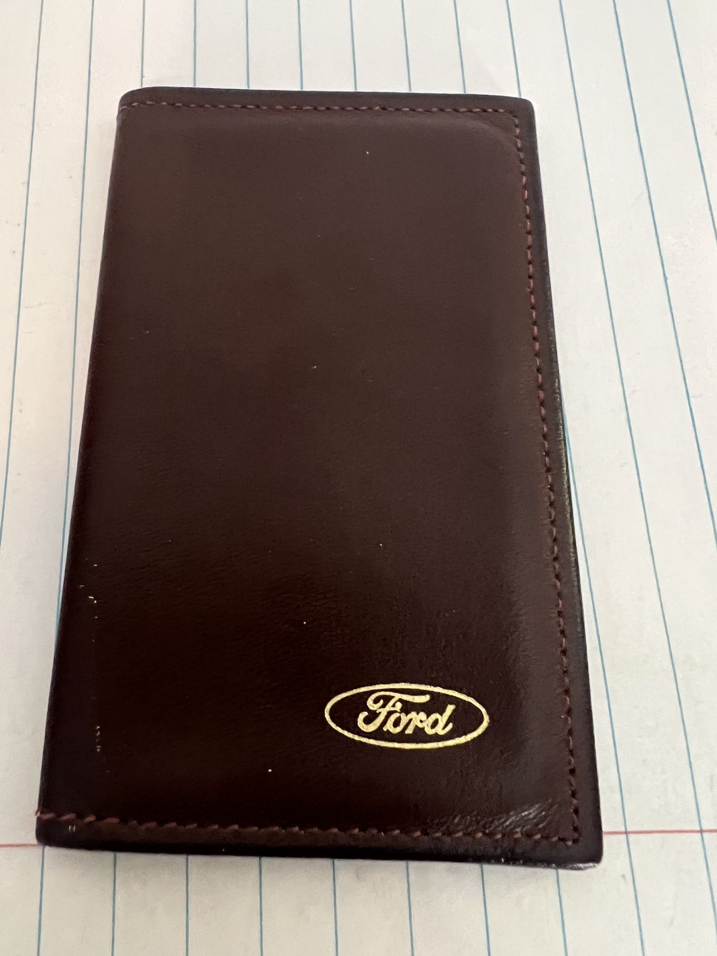 VTG:Ford Leather Car Logo Wallet for DL,Credit Cards,Business Card Holder