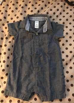 Denim baby boys onesie