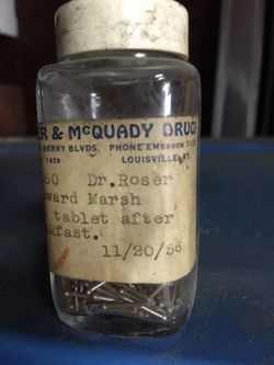 Medicine bottles from the 50's