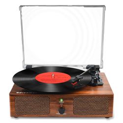 Brown Record Player
