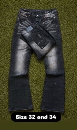 Flared purple jeans