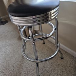 CHROME SWIVEL SEAT BAR STOOL 24" 