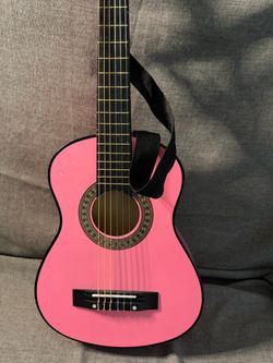 child toy guitar with strap
