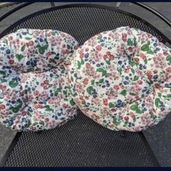 2 Round Chair Cushions (Price for Pair)