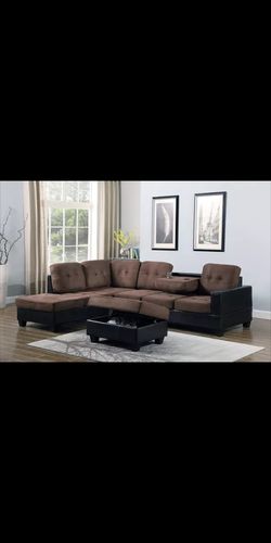 New Sectional With Ottoman