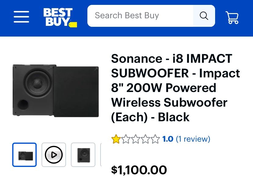 Sonance i8 IMPACT WIRELESS SUBWOOFER