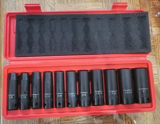 Casoman 11pc 1/2-Inch Drive Deep Impact Socket Set SAE. NEW!!